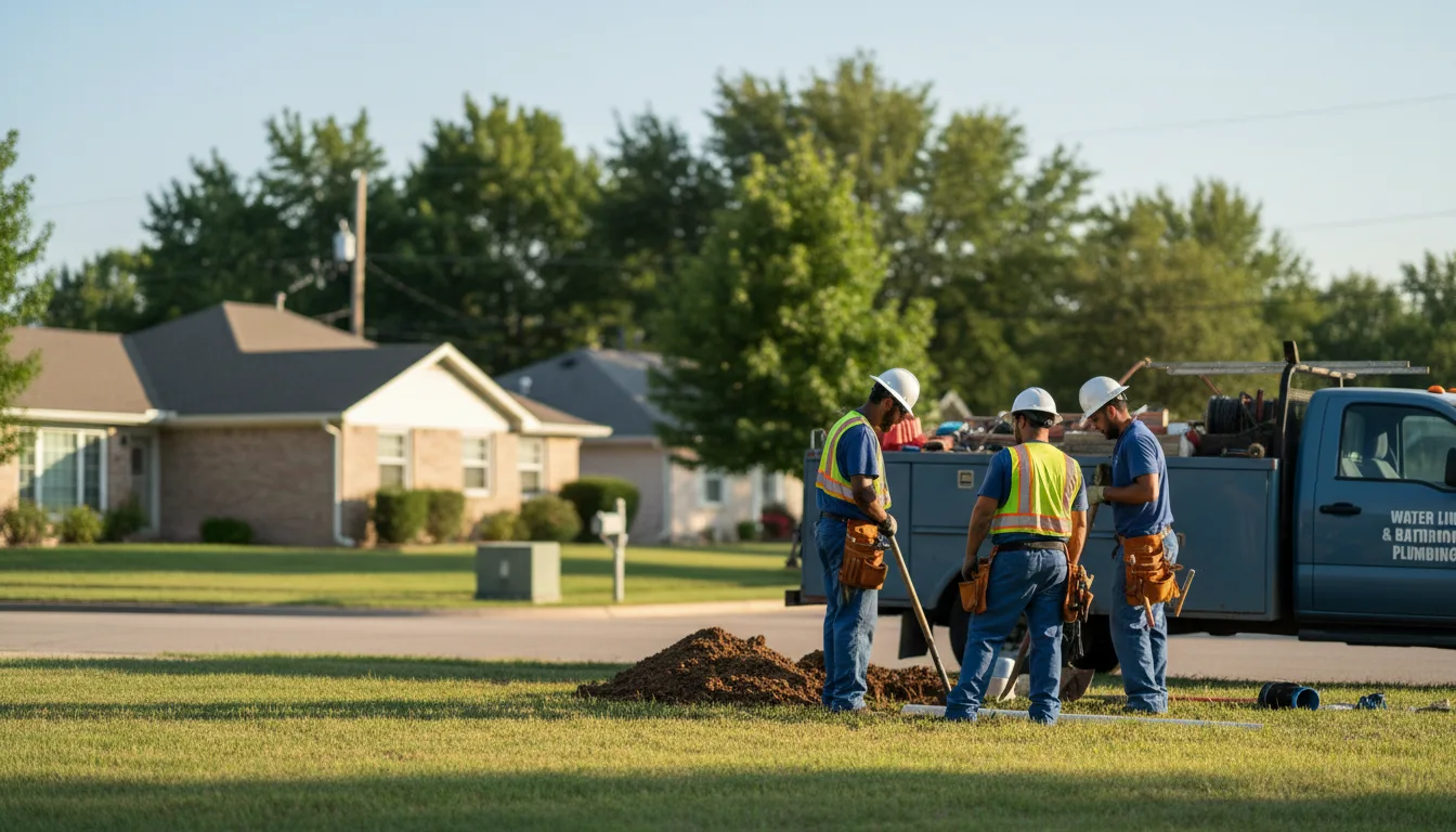 Residential water line and bathroom plumbing service in Hiller, PA
